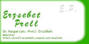 erzsebet prell business card