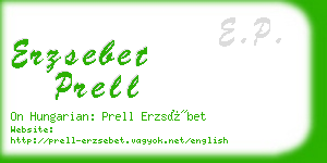 erzsebet prell business card